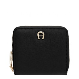 AIGNER アイグナー 黒白 ロゴ織り地長財布 未使用 タグ付 キーリング付 AIGNER アイグナー 黒白 ロゴ織り地長財布 未使用 タグ付